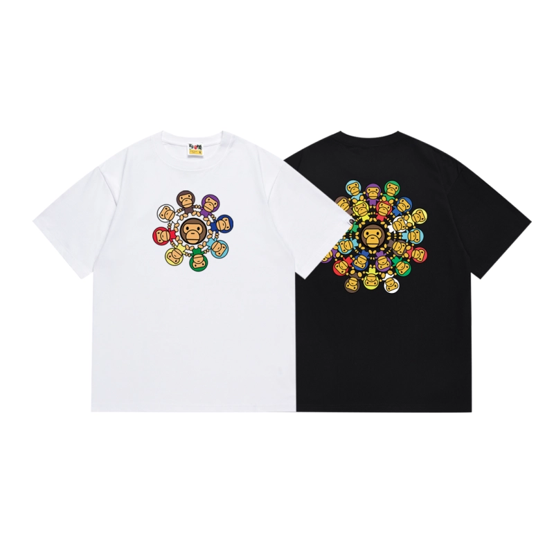 Bape Milo Circle T-shirt WhiteBlack