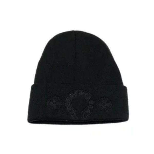 Chrome Hearts Horseshoe Black Beanie