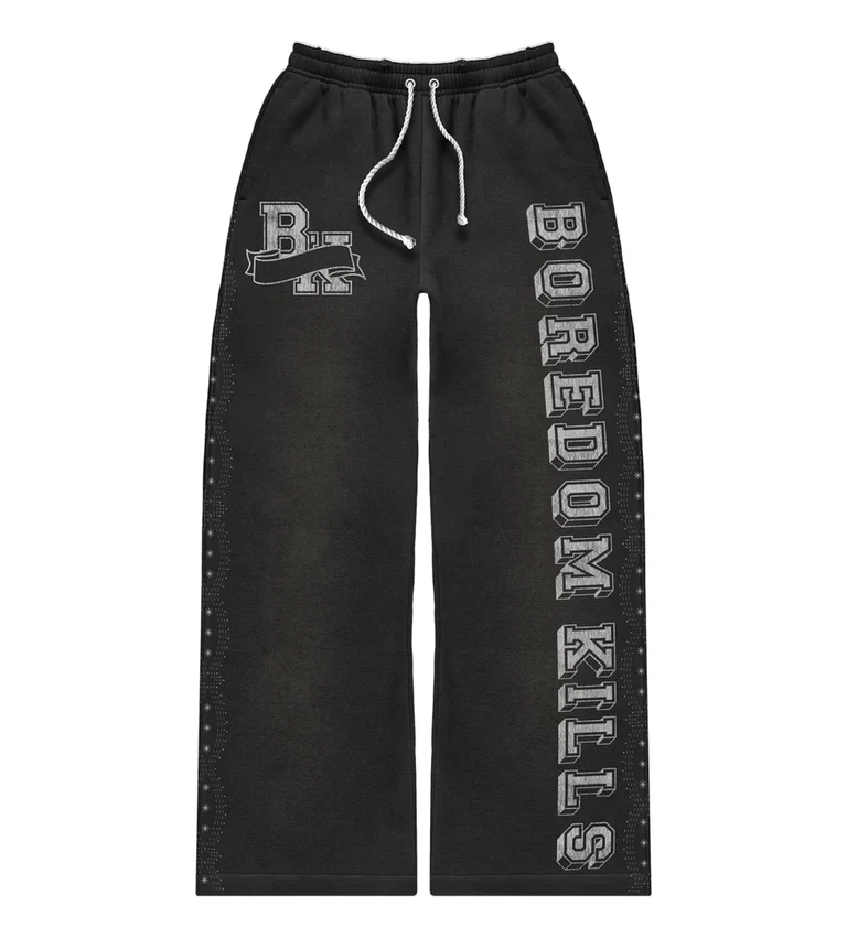 Boredom Kills Collegiate Sweats Black
