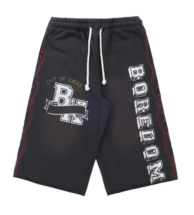 Boredom Kills Collegiate Sweatshorts Vintage Black