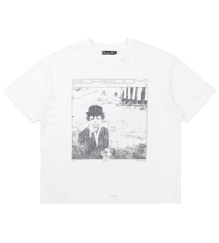 Boredom Kills Purpose Tee White