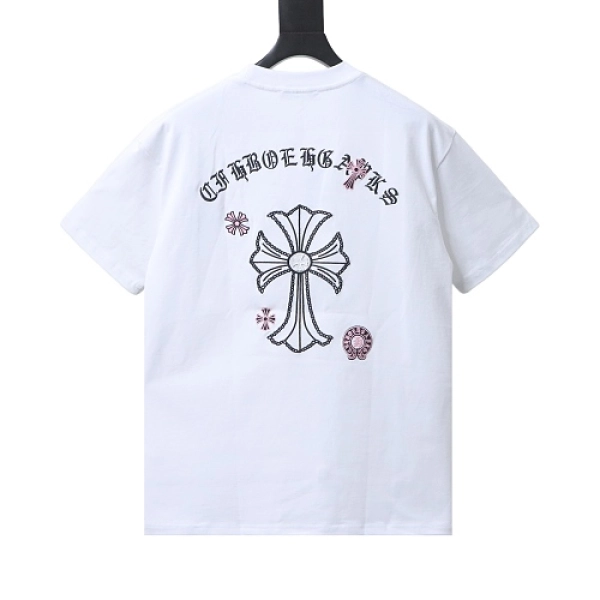 Chrome Hearts Sanskrit Cross Embroidered T-Shirt White