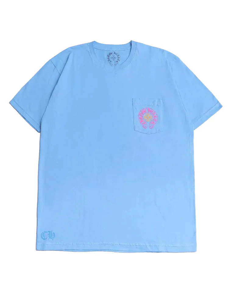 Chrome Hearts Miami Art Basel Horseshoe Pocket Tee Blue