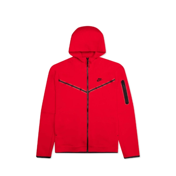 Nike Sportswear Tech Fleece Full Zip Hoodie & Joggers Set University Red