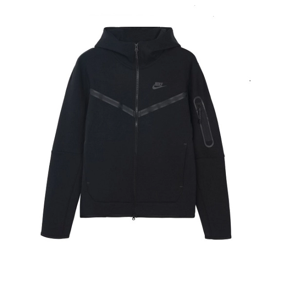 Nike Sportswear Tech Fleece Full-Zip Hoodie & Joggers Set Front Twill Black
