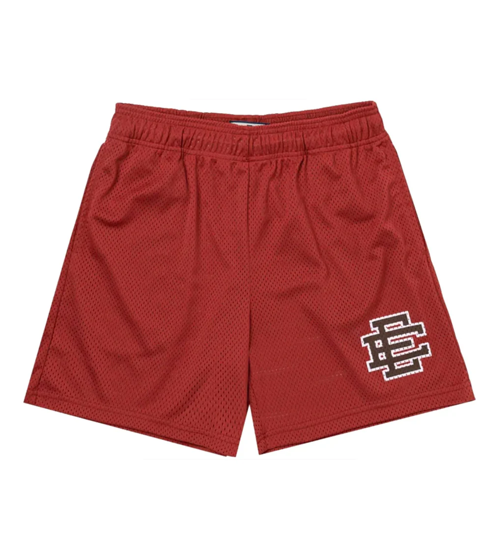 Eric Emanuel Basic Shorts MaroonBrownWhite