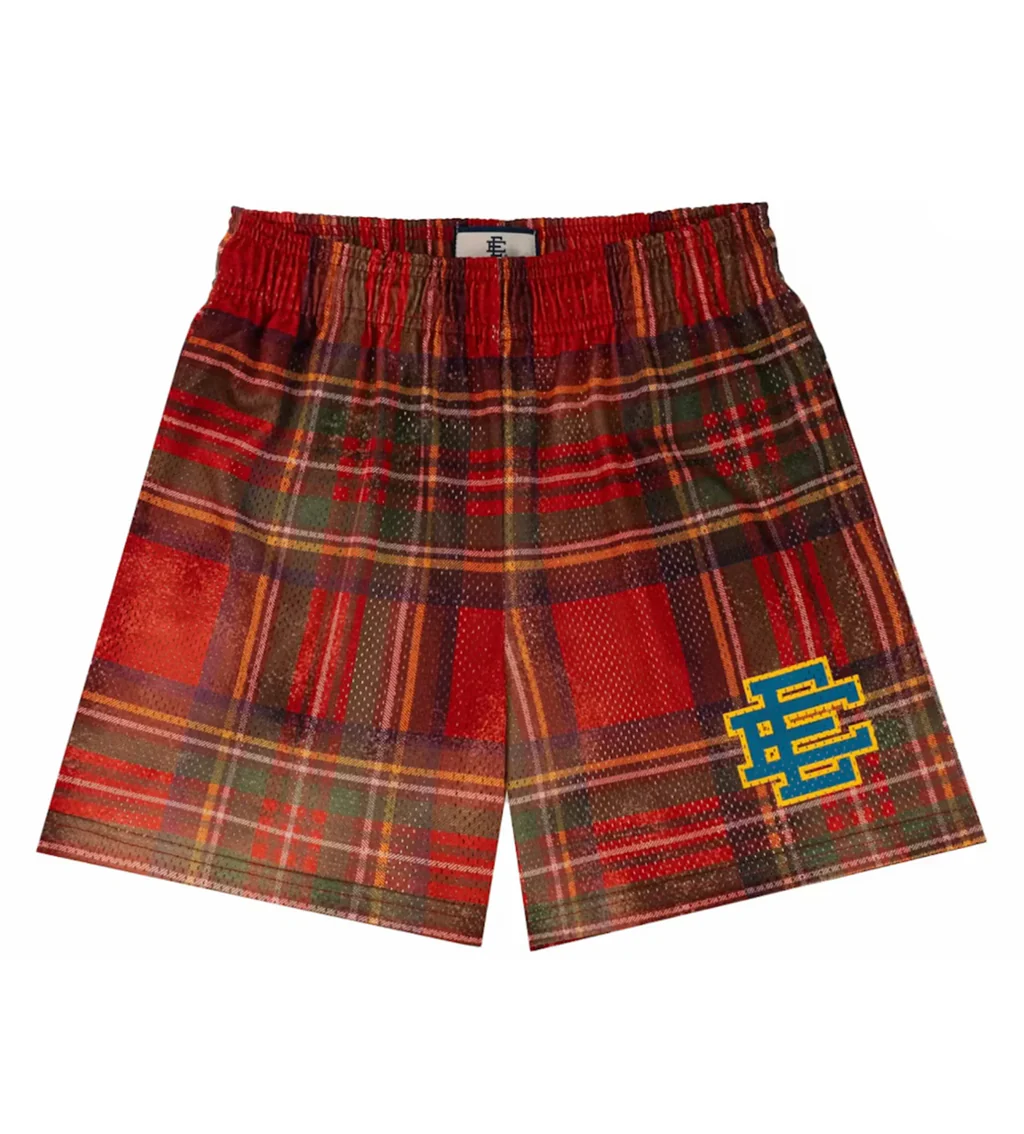 Eric Emanuel Basic Shorts RedBrown Plaid
