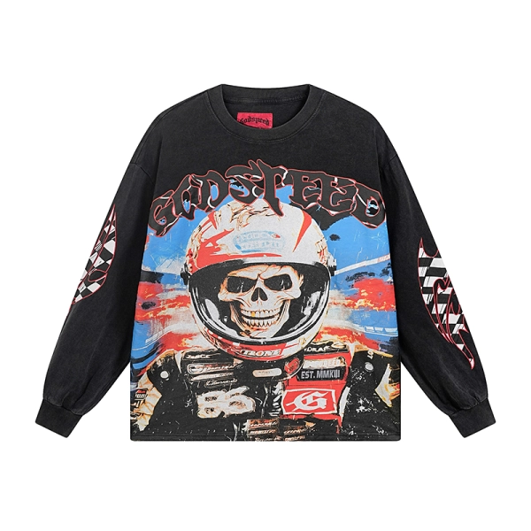 Godspeed Racer Goldie Long Sleeve T-shirt 1102 Black Wash