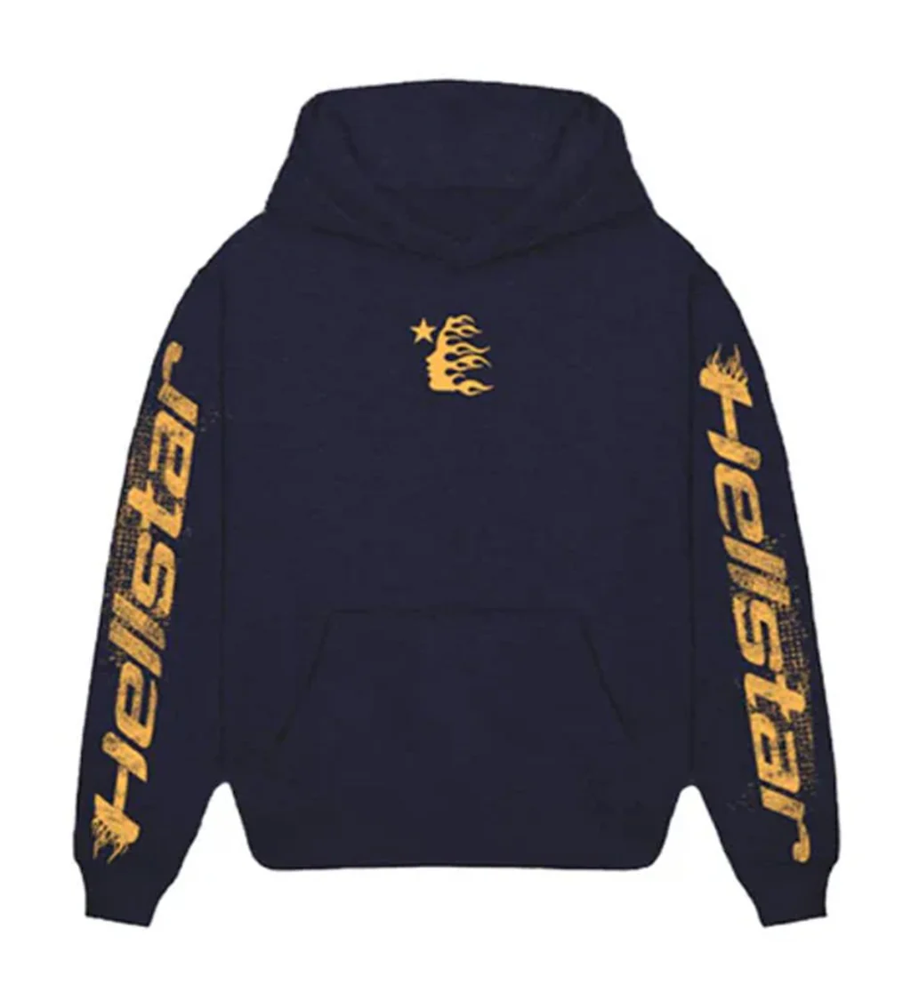 Hellstar Speed Hoodie NavyGold (Overseas Exclusive 2023)