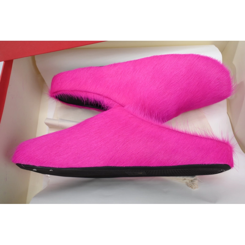Marni Long-hair Calfskin Fussbett Sabot Fuchsia SBMR000600P412200C57