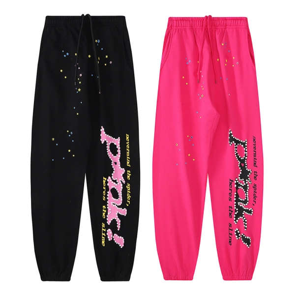 Sp5der Young Thug Black Punk Sweatpant