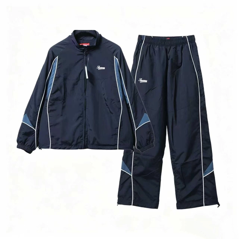 Supreme 25FW Contrast Piping Track Navy blue