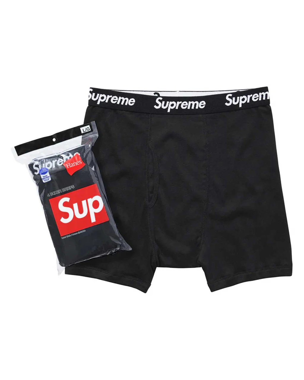 Supreme x Hanes Boxer Briefs Black (4-Pack)