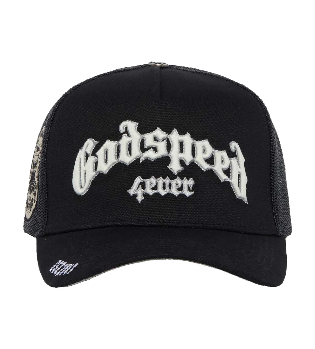 Godspeed Forever Trucker Hat BlackWhite