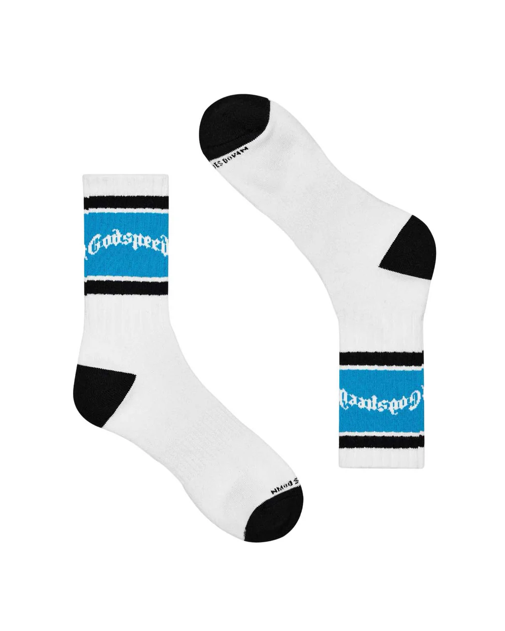 Godspeed OG Logo Striped Socks WhiteBaby Blue