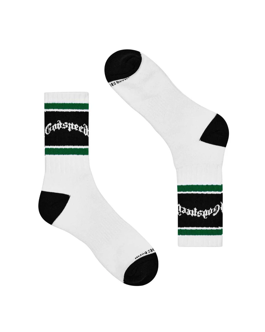 Godspeed OG Logo Striped Socks WhiteGreen
