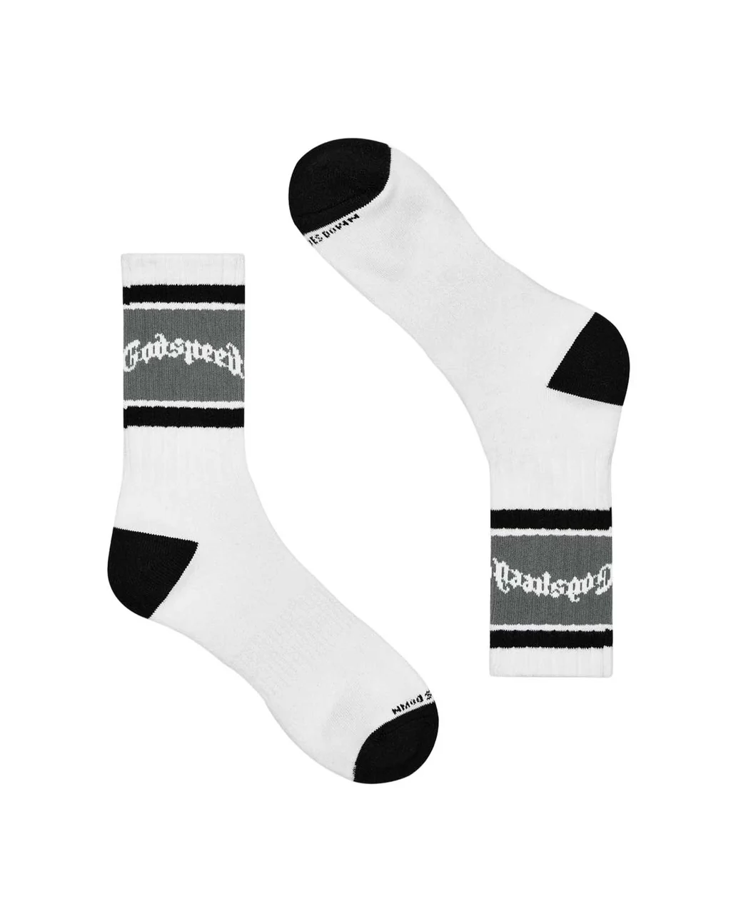 Godspeed OG Logo Striped Socks WhiteGrey