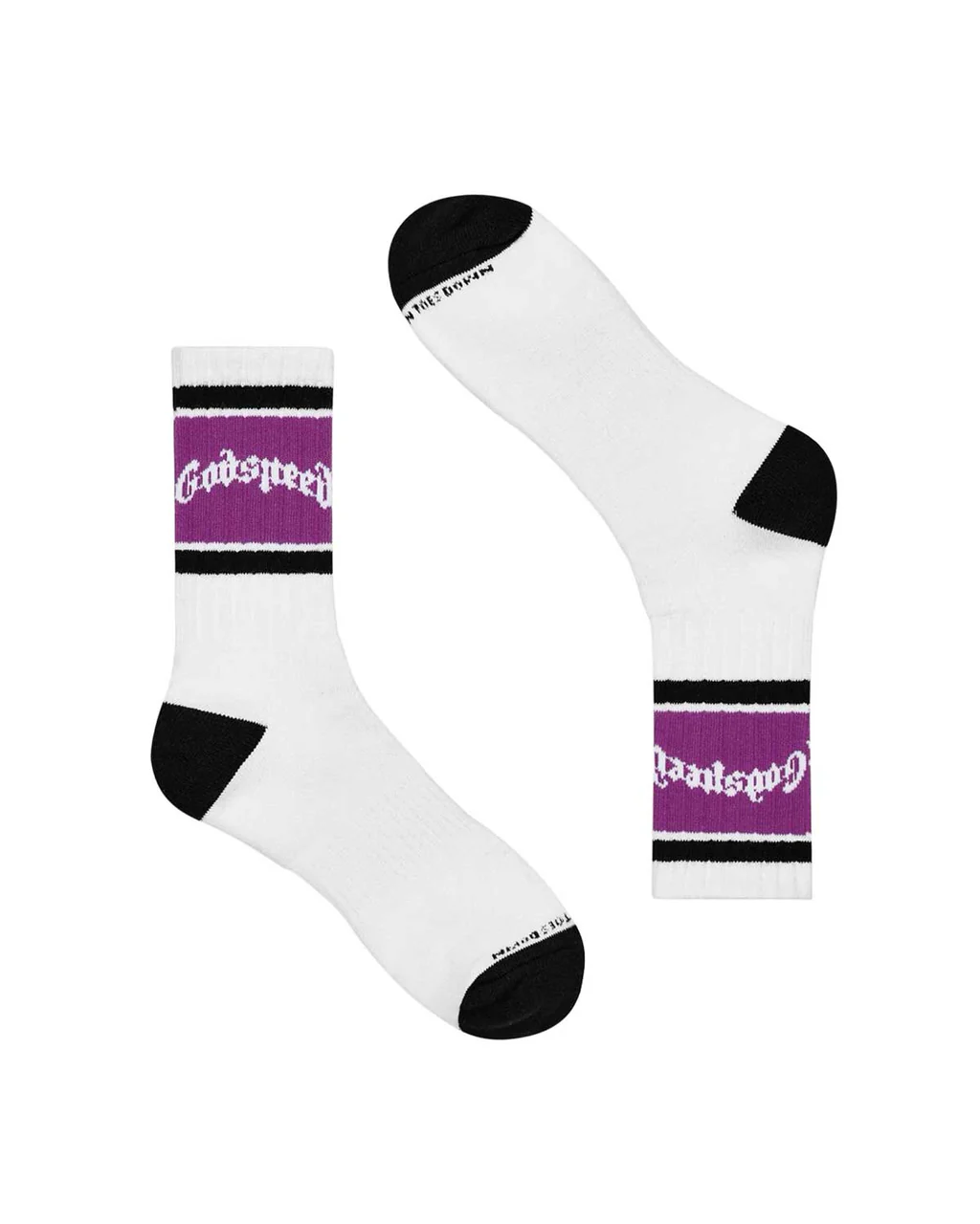 Godspeed OG Logo Striped Socks WhitePurple